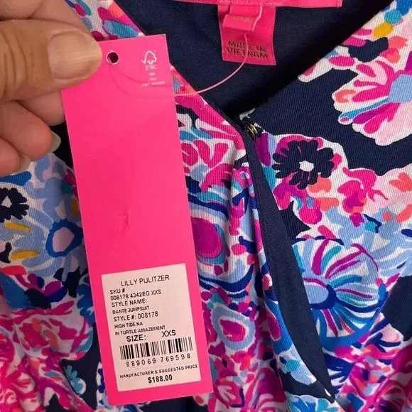 Lilly Pulitzer Dante Floral Sleeveless Jumpsuit.Size XXS - Picture 13 of 15